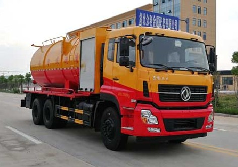 东风天龙后双桥高压清洗吸污车