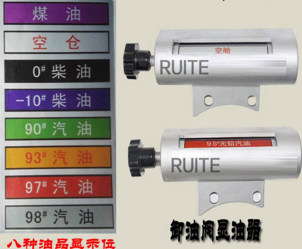 油罐车显油器-油品指示转轮-下装口油品牌号-卸油阀滚筒指示器