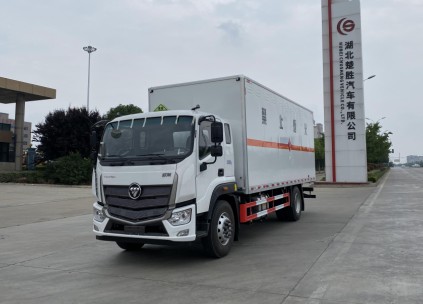 国六6.8米福田欧航欧马可3类易燃液体厢式运输车_湖北楚胜汽车