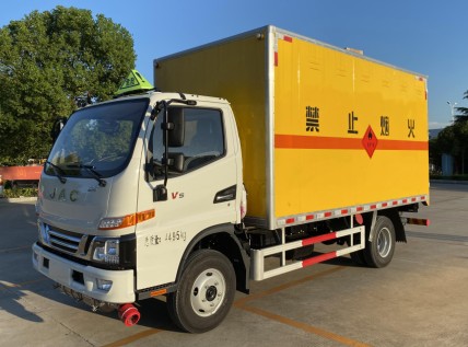 国六江淮骏铃V5蓝牌2类厢长4.1米易燃气体厢式运输车_湖北楚胜汽车