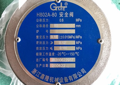 浙江嘉隆安全阀图片