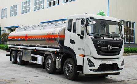 国六东风天龙25.6方双仓油罐车