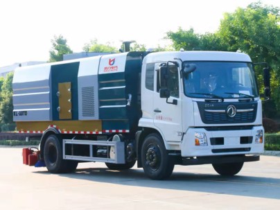 国六东风天锦后置吸尘车_程力威牌CLW5180TXC6SL型吸尘车