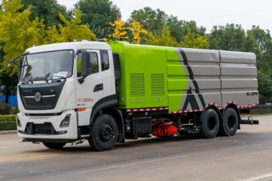 国六东风天龙洗扫车_程力威牌CLW5250TXSD6型洗扫车