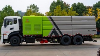 国六东风天龙后双桥洗扫车_凯力风牌KLF5250TXSD6型洗扫车