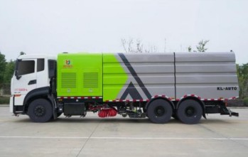 国六东风天龙后双桥洗扫车_凯力风牌KLF5250TXSD6型洗扫车