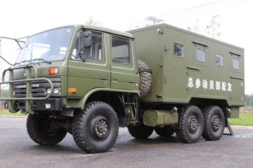 东风EQ2102六驱军用餐厨保障车_东风军用自行式炊事车
