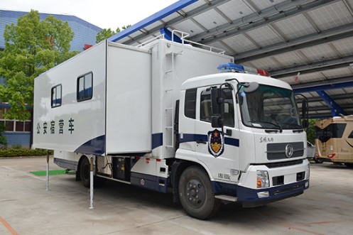 东风天锦24人公安消防宿营车_东风天锦宿营车