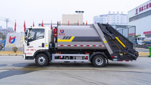 7方重汽豪沃压缩垃圾车_凯力风牌KLF5070ZYSZ6型压缩式垃圾车