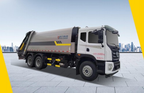22方东风华神T5后双桥压缩垃圾车_凯力风牌KLF5250ZYSE6型压缩式垃圾车