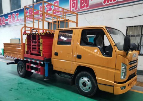 10米江铃顺达双排高空平台升降车_10米剪叉式升降平台高空作业车
