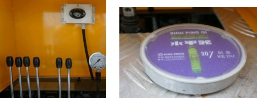 下车支腿操作箱和水平仪