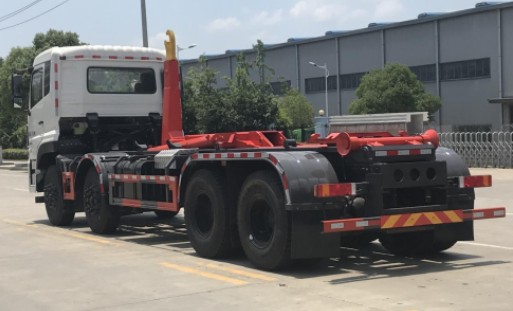 26吨东风天龙前四后八伸缩臂勾臂垃圾车_HDW5311ZXXD6型车厢可卸式垃圾车