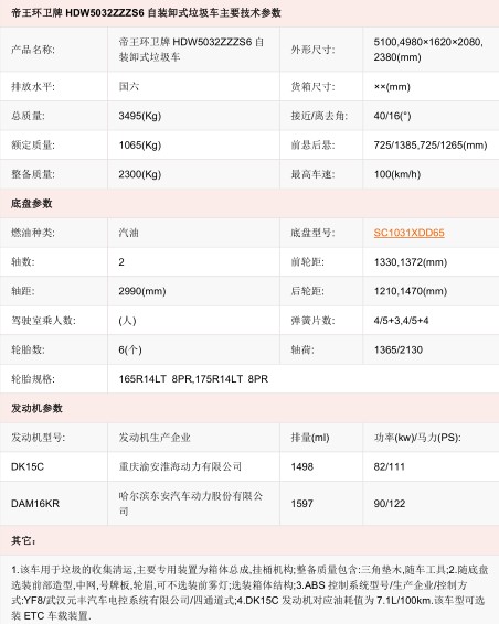 长安后双轮自装卸式垃圾车_帝王环卫牌HDW5032ZZZS6型自装卸式垃圾车