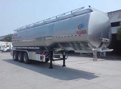 程力威牌CLW9400GSYLV型铝合金食用油运输半挂车