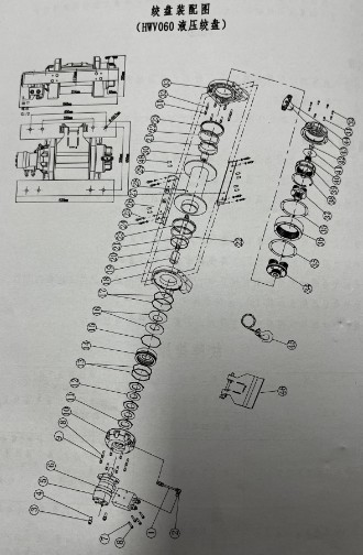 绞盘装配图（HWV060液压绞盘）