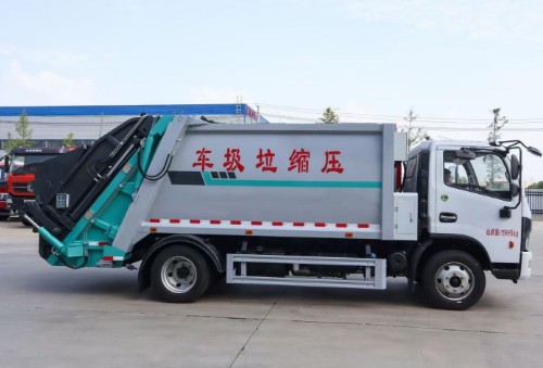 东风多利卡压缩垃圾车_9.3方压缩垃圾车_程力牌CL5120ZYS6AQC型压缩式垃圾车
