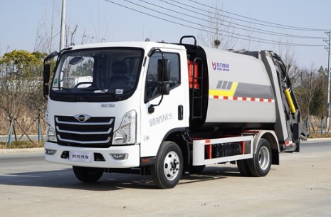 福田领航M5蓝牌压缩垃圾车_蓝牌压缩垃圾车厂家