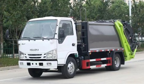 庆铃五十铃100P国六6方压缩式垃圾车_压缩式垃圾车生产厂家