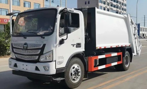 福田欧马可国六6-8方压缩式垃圾车_压缩式垃圾车生产厂家