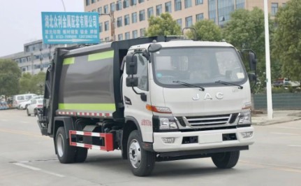 江淮骏铃国六6-9方压缩式垃圾车_压缩式垃圾车生产厂家