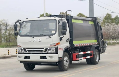 江淮骏铃国六6-9方压缩式垃圾车_压缩式垃圾车生产厂家