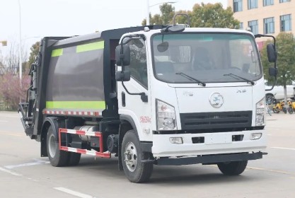陕汽轩德X9国六8方压缩式垃圾车_压缩式垃圾车生产厂家