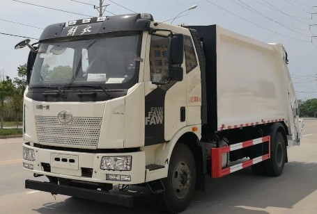 一汽解放国六12-14方压缩式垃圾车_压缩式垃圾车生产厂家