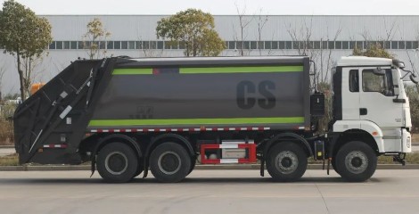 陕汽德龙8*4国六20方压缩式垃圾车_压缩式垃圾车生产厂家