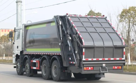 陕汽德龙8*4国六20方压缩式垃圾车_压缩式垃圾车生产厂家