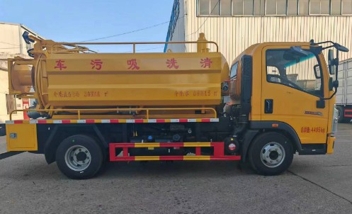 重汽豪沃蓝牌清洗吸污车_4+2蓝牌清洗吸污车