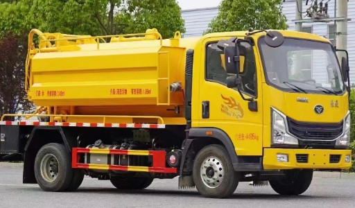 重汽豪曼蓝牌清洗吸污车_2650mm高度清洗吸污车