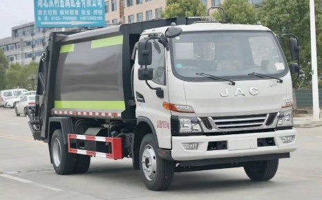国六江淮骏铃6-9方压缩式垃圾车_楚胜牌CSC5121ZYSJH6型压缩式垃圾车