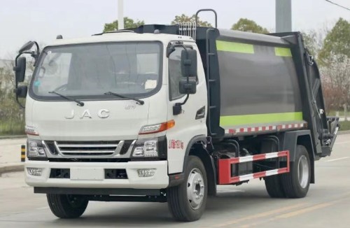 国六江淮骏铃6-9方压缩式垃圾车_楚胜牌CSC5121ZYSJH6型压缩式垃圾车