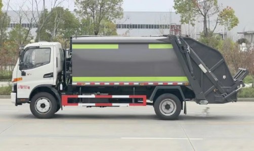 国六江淮骏铃6-9方压缩式垃圾车_楚胜牌CSC5121ZYSJH6型压缩式垃圾车