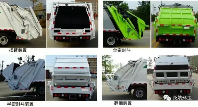 国六江淮骏铃6-9方压缩式垃圾车_楚胜牌CSC5121ZYSJH6型压缩式垃圾车