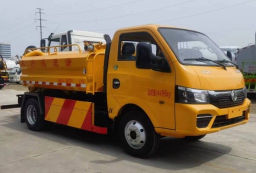 东风大途逸4方清洗吸污车（分体罐）_4方蓝牌清洗吸污车