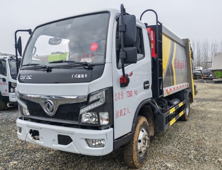 二手东风福瑞卡7方压缩垃圾车_二手湖北凯力压缩垃圾车
