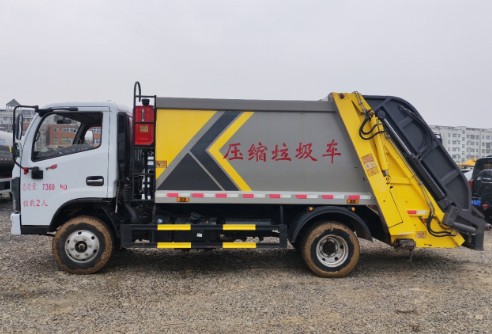 二手东风福瑞卡7方压缩垃圾车_二手湖北凯力压缩垃圾车