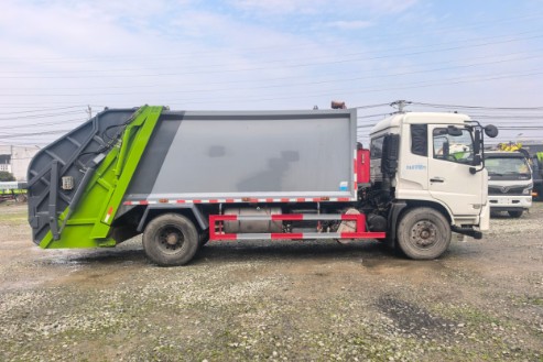 二手东风天锦14方压缩垃圾车_二手湖北程力压缩垃圾车