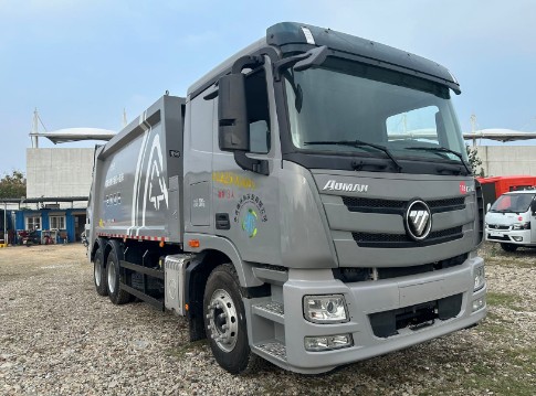 二手福田后八轮22方压缩垃圾车_二手福田原厂压缩垃圾车