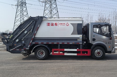 二手东风多利卡8方压缩垃圾车_二手准新王力8方压缩垃圾车