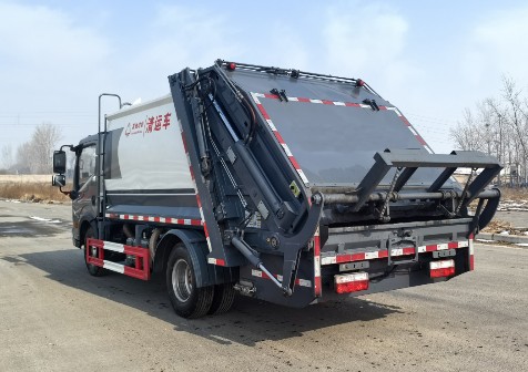 二手东风多利卡8方压缩垃圾车_二手准新王力8方压缩垃圾车