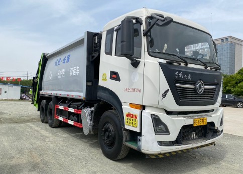 二手东风天龙20方压缩垃圾车_二手中车楚胜20方压缩垃圾车