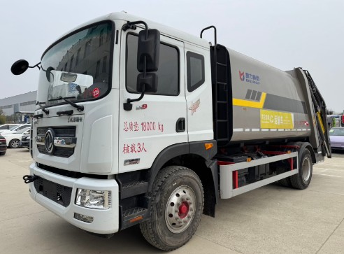 二手14方东风多利卡D9压缩垃圾车_二手九成新凯力14方压缩垃圾车
