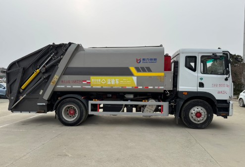 二手14方东风多利卡D9压缩垃圾车_二手九成新凯力14方压缩垃圾车