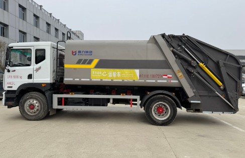 二手14方东风多利卡D9压缩垃圾车_二手九成新凯力14方压缩垃圾车