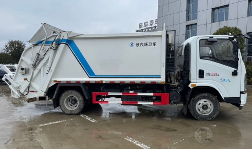 二手陕汽轩德9方压缩垃圾车_二手9方压缩垃圾车