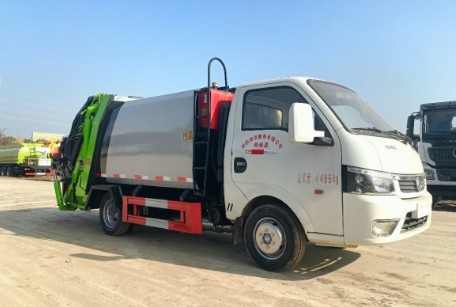 二手东风途逸4.5方压缩垃圾车_二手4.5方蓝牌压缩垃圾车
