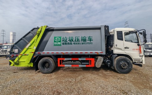 二手东风天锦15方压缩垃圾车_二手全新15方压缩垃圾车